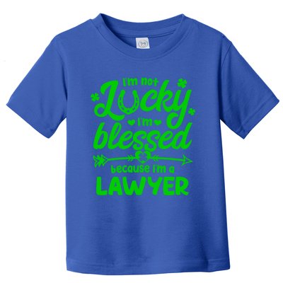 St Patricks Day Not Lucky I'm Blessed Lawyer Christian Gift Toddler T-Shirt