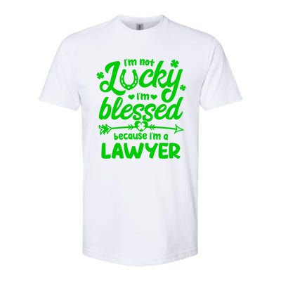 St Patricks Day Not Lucky I'm Blessed Lawyer Christian Gift Softstyle CVC T-Shirt