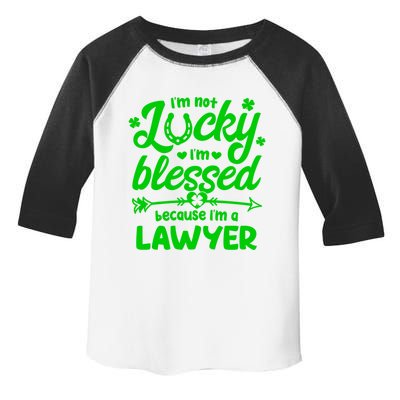 St Patricks Day Not Lucky I'm Blessed Lawyer Christian Gift Toddler Fine Jersey T-Shirt