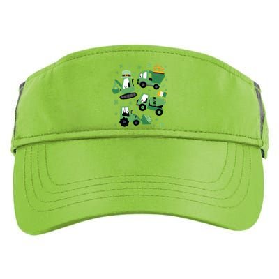 St Patrick's Day Construction Adult Drive Performance Visor