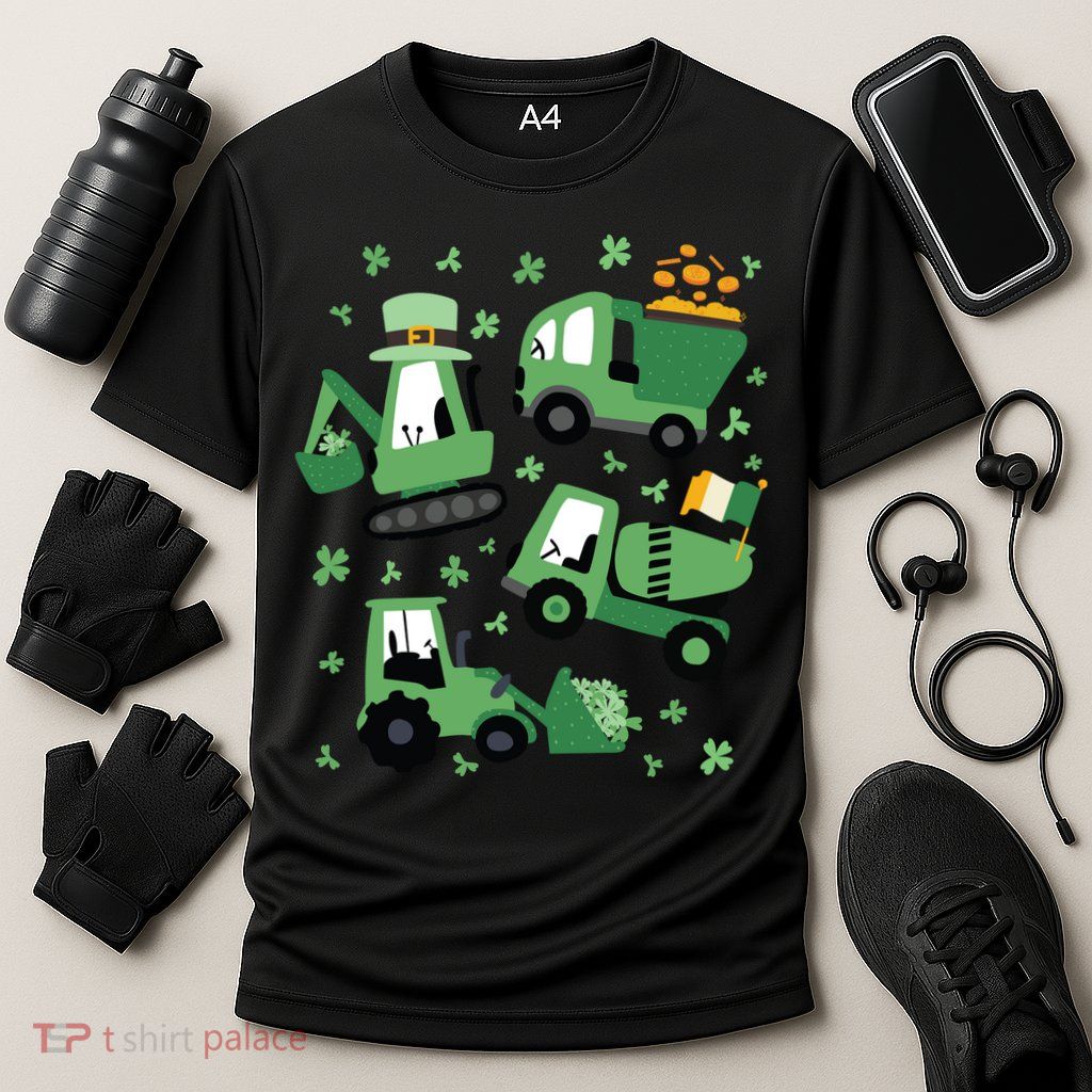 St Patrick's Day Construction Performance Shirt