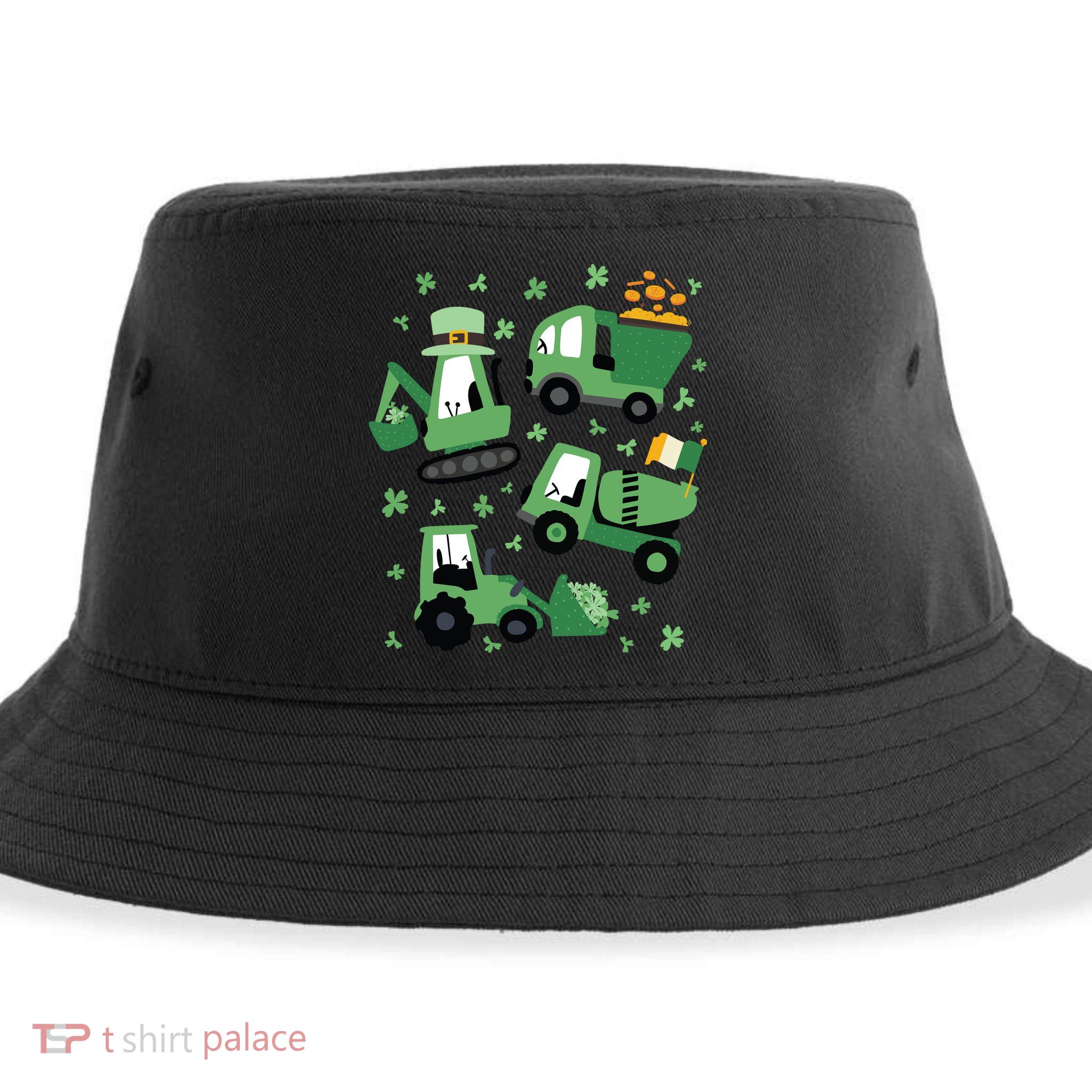 St Patrick's Day Construction Sustainable Bucket Hat
