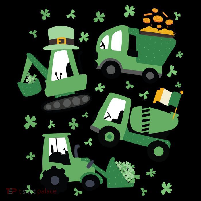 St Patrick's Day Construction Youth Performance Sprint T-Shirt