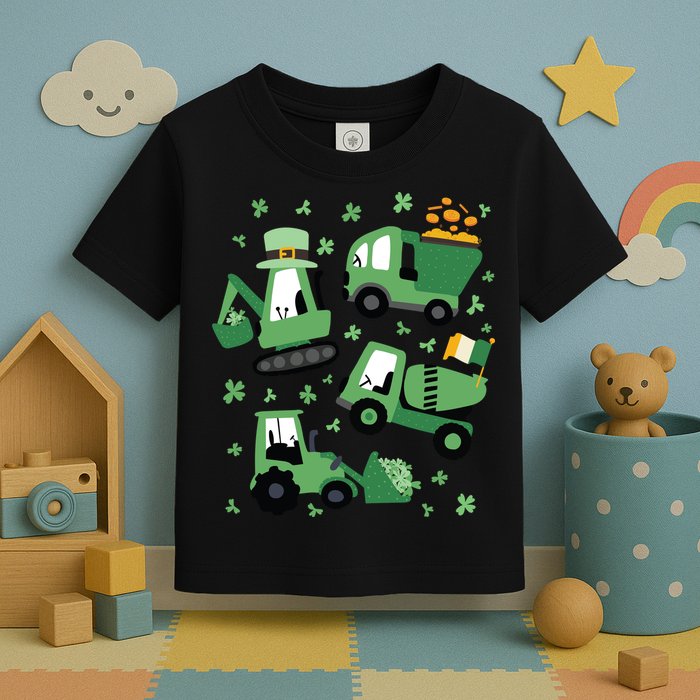 St Patrick's Day Construction Toddler T-Shirt