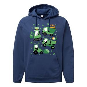 St Patrick's Day Construction Performance Fleece Hoodie