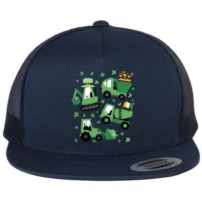 St Patrick's Day Construction Flat Bill Trucker Hat