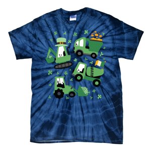 St Patrick's Day Construction Tie-Dye T-Shirt