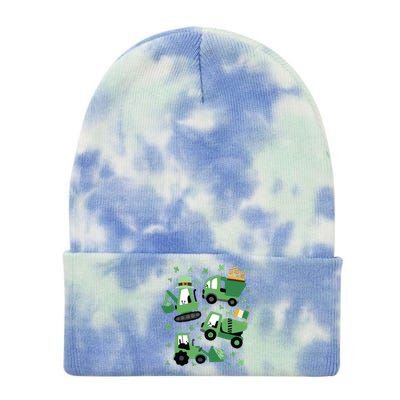 St Patrick's Day Construction Tie Dye 12in Knit Beanie