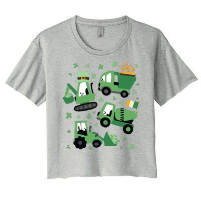 St Patrick's Day Construction Women's Crop Top Tee