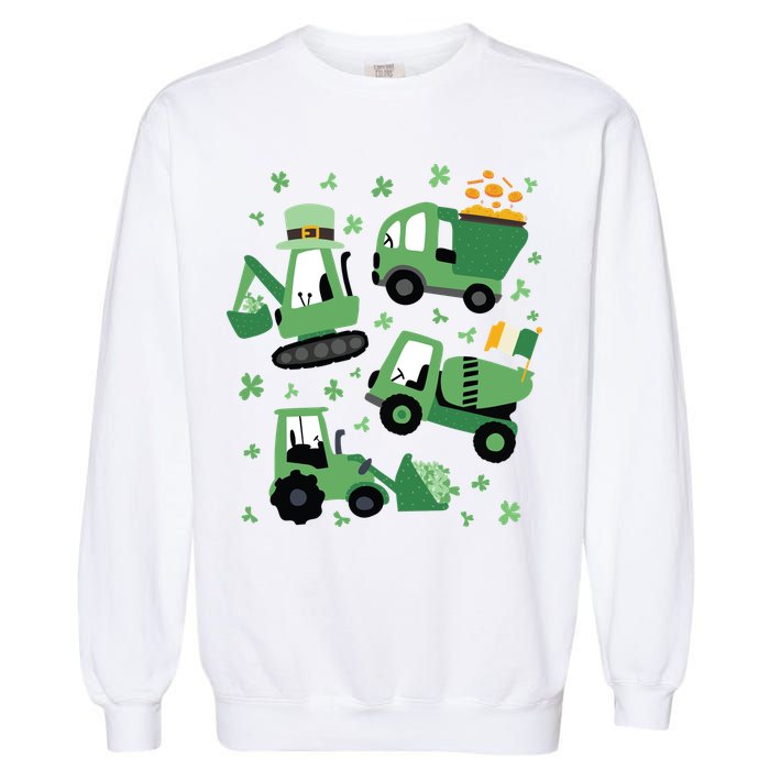 St Patrick's Day Construction Garment-Dyed Sweatshirt