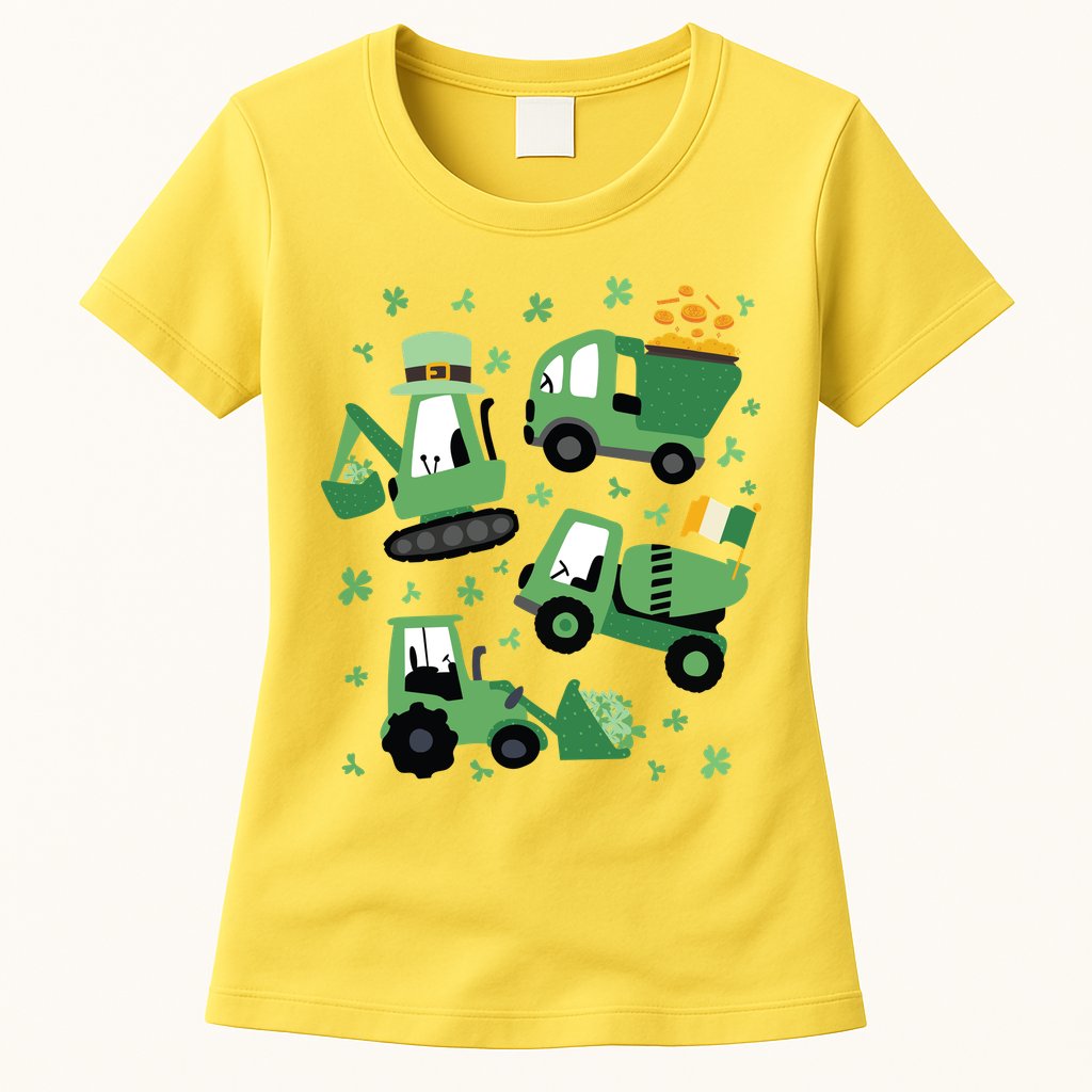 St Patrick's Day Construction Womens T-Shirt