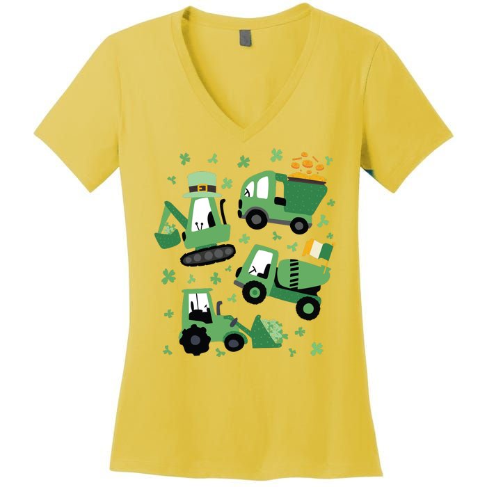 St Patrick's Day Construction Women's V-Neck T-Shirt