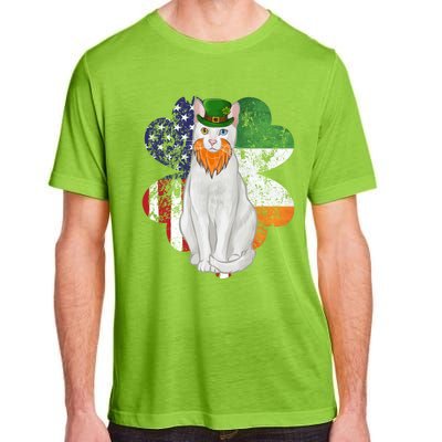 St Patricks Day Irish American Flag Khao Ee Cat Gift Adult ChromaSoft Performance T-Shirt