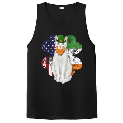 St Patricks Day Irish American Flag Khao Ee Cat Gift PosiCharge Competitor Tank