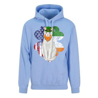 St Patricks Day Irish American Flag Khao Ee Cat Gift Unisex Surf Hoodie