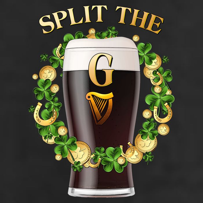 St Patricks Day Split the G Beer Lover 7 Panel Mesh Trucker Snapback Hat