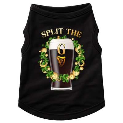 St Patricks Day Split the G Beer Lover Doggie Tank