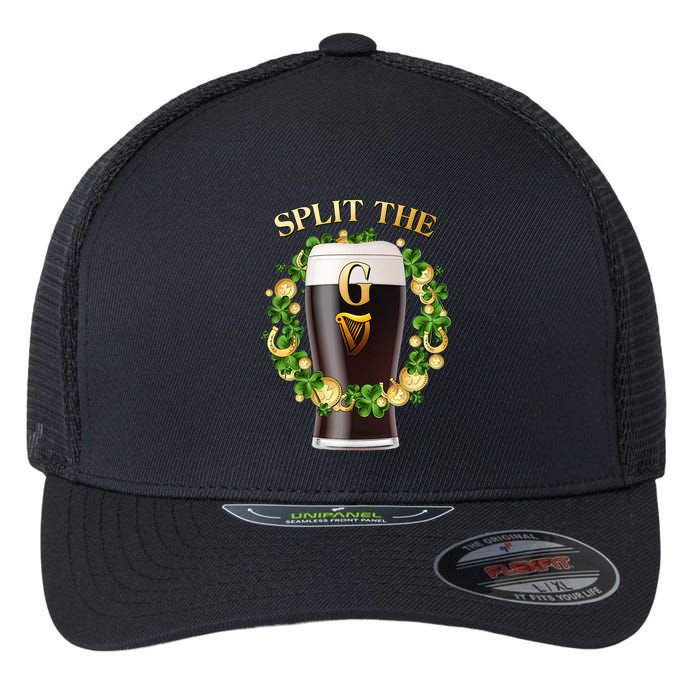 St Patricks Day Split the G Beer Lover Flexfit Unipanel Trucker Cap