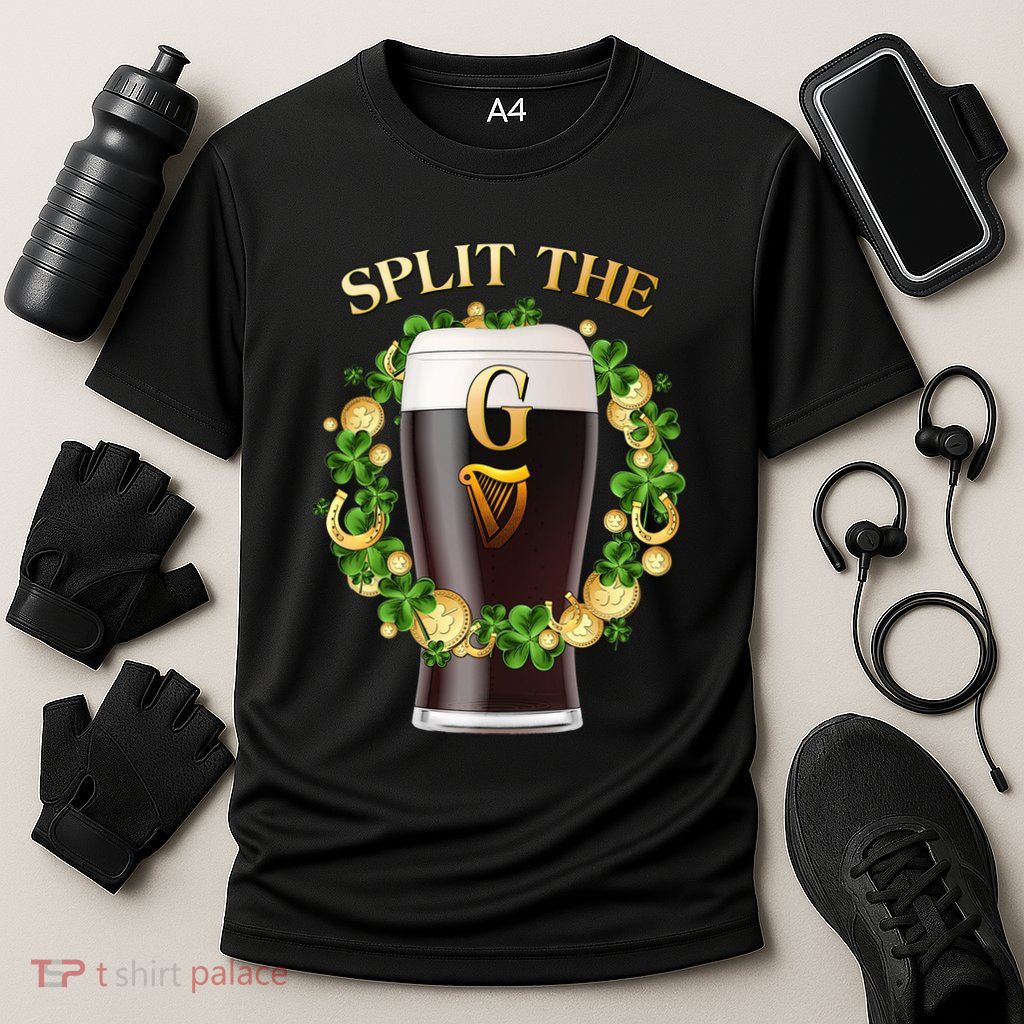 St Patricks Day Split the G Beer Lover Performance Shirt