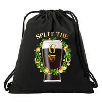 St Patricks Day Split the G Beer Lover Drawstring Bag