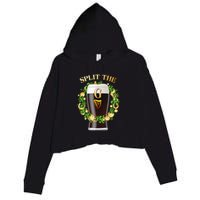 St Patricks Day Split the G Beer Lover Crop Fleece Hoodie