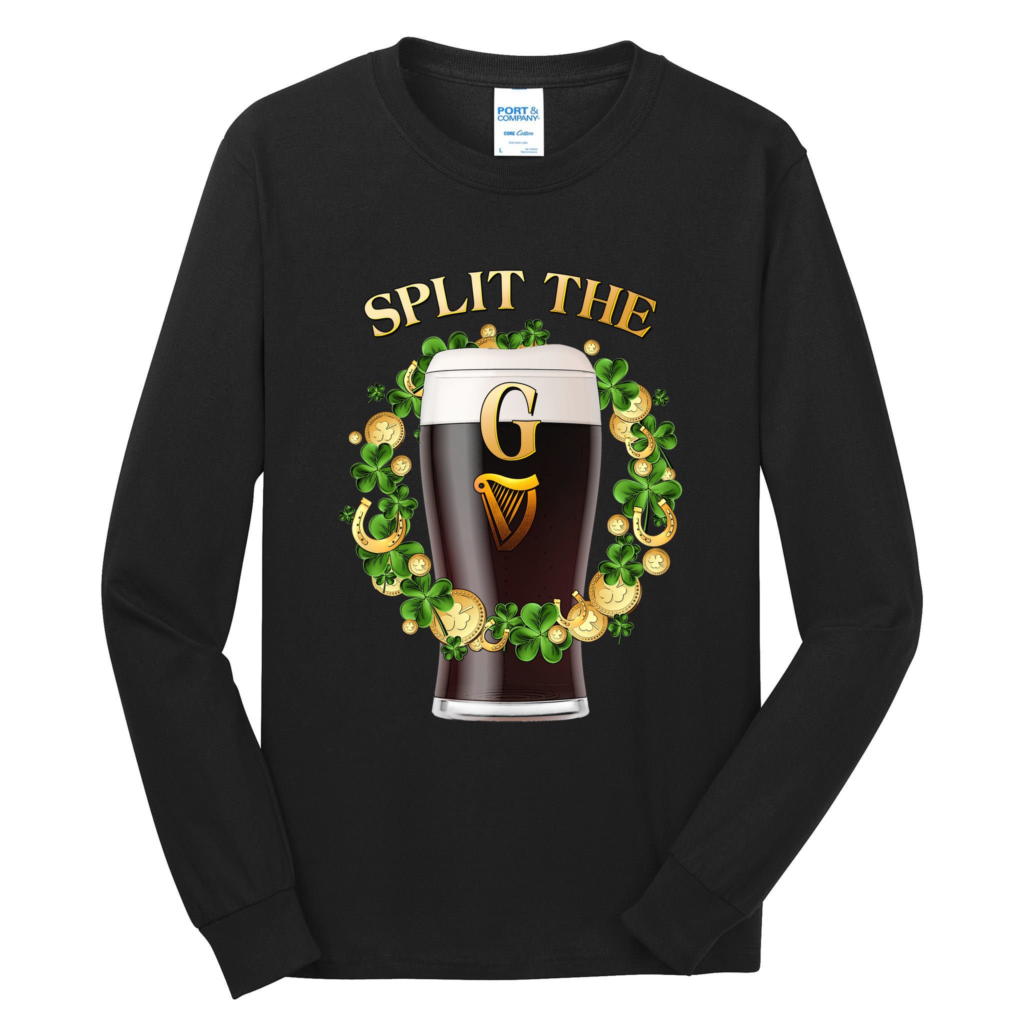 St Patricks Day Split the G Beer Lover Tall Long Sleeve T-Shirt