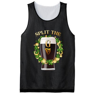 St Patricks Day Split the G Beer Lover Mesh Reversible Basketball Jersey Tank