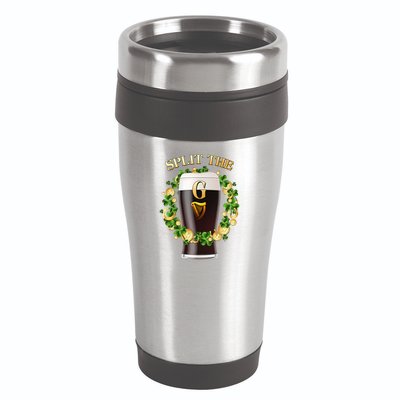 St Patricks Day Split the G Beer Lover 16oz Travel Tumbler