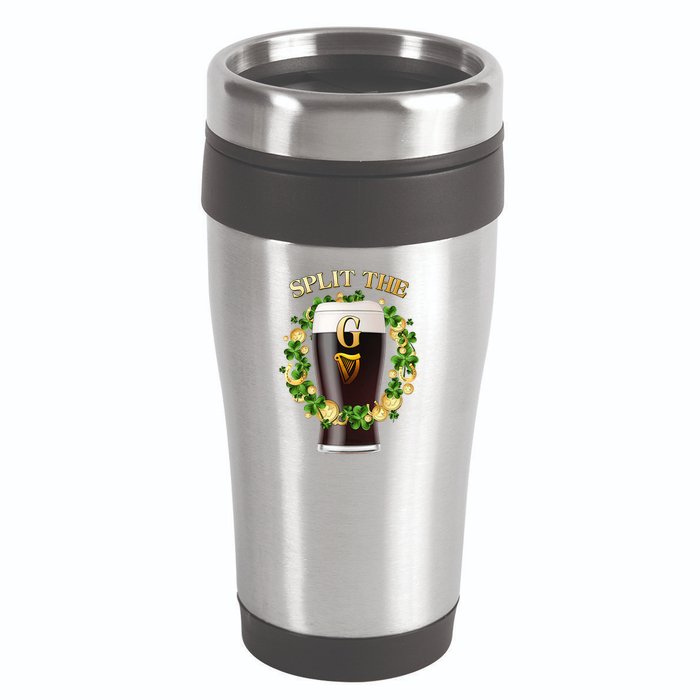 St Patricks Day Split the G Beer Lover 16oz Travel Tumbler