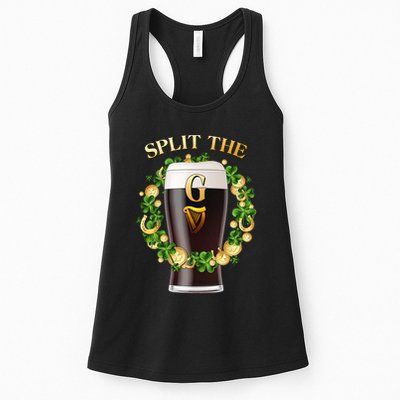 St Patricks Day Split the G Beer Lover Womens Tank Top