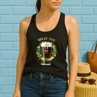 St Patricks Day Split the G Beer Lover Womens Tank Top