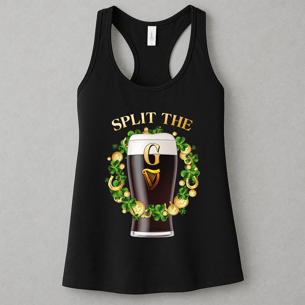 St Patricks Day Split the G Beer Lover Womens Tank Top