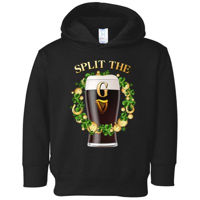 St Patricks Day Split the G Beer Lover Toddler Hoodie