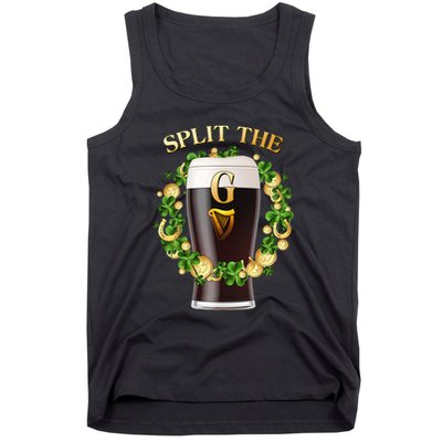 St Patricks Day Split the G Beer Lover Tank Top