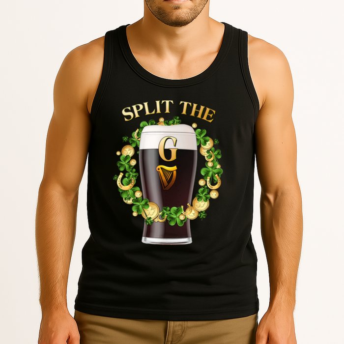 St Patricks Day Split the G Beer Lover Tank Top