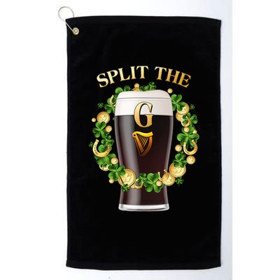 St Patricks Day Split the G Beer Lover Golf Towel
