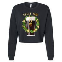 St Patricks Day Split the G Beer Lover Cropped Pullover Crew