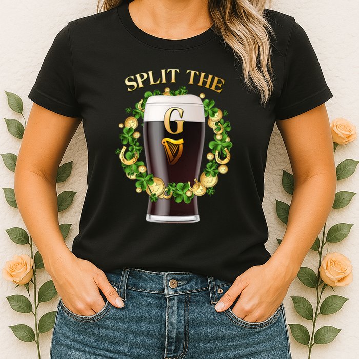 St Patricks Day Split the G Beer Lover Womens T-Shirt