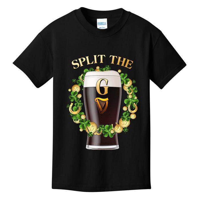 St Patricks Day Split the G Beer Lover Kids T-Shirt