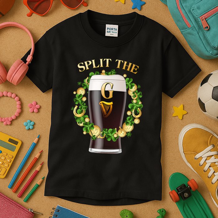 St Patricks Day Split the G Beer Lover Kids T-Shirt