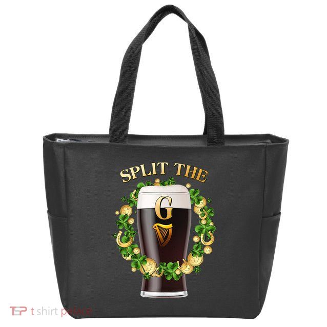 St Patricks Day Split the G Beer Lover Zip Tote Bag
