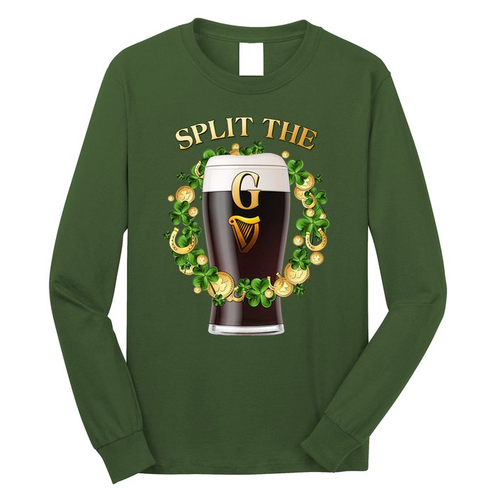 St Patricks Day Split the G Beer Lover Long Sleeve Shirt