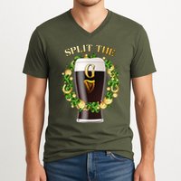 St Patricks Day Split the G Beer Lover V-Neck T-Shirt