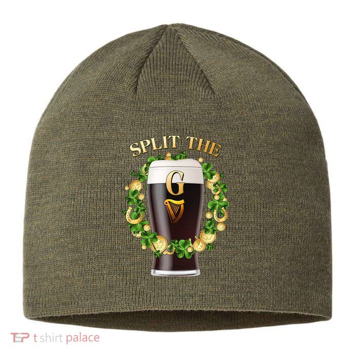 St Patricks Day Split the G Beer Lover Sustainable Beanie
