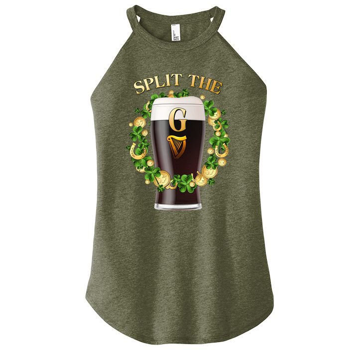 St Patricks Day Split the G Beer Lover Women's Perfect Tri Rocker Tank