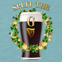 St Patricks Day Split the G Beer Lover Sueded Cloud Jersey T-Shirt