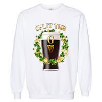St Patricks Day Split the G Beer Lover Garment-Dyed Sweatshirt