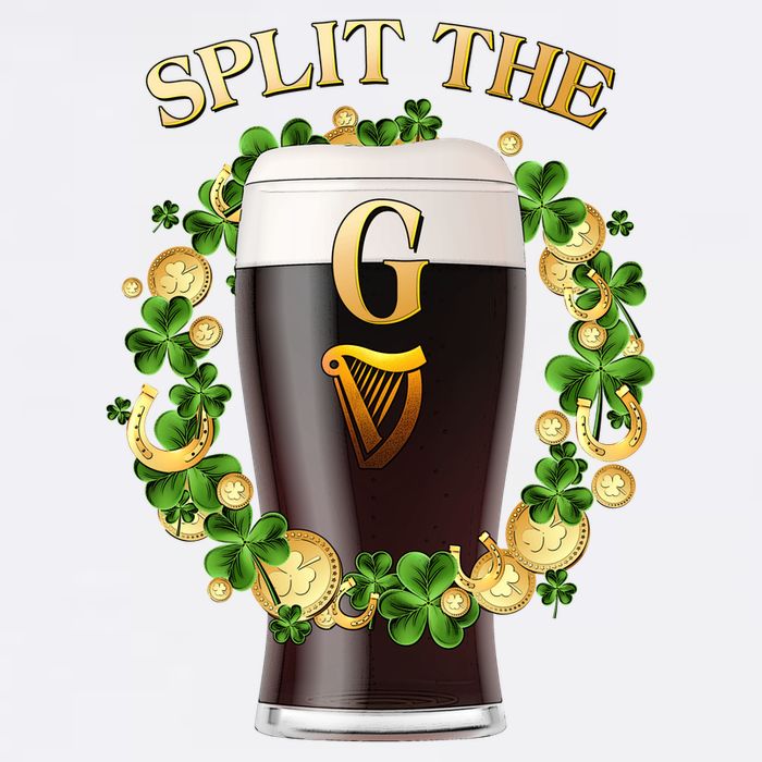 St Patricks Day Split the G Beer Lover Garment-Dyed Sweatshirt