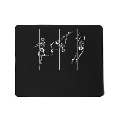 Skeleton Pole Dance Halloween Dancing Spooky Season Dancer Mousepad