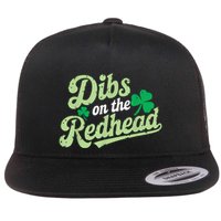 St Patricks Day Dibs On The Redhead Irish Flat Bill Trucker Hat